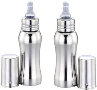 बेबी ट्रेंडज़ Stainless Steel Baby Feeding Bottle 300ml Combo Pack of 2 - 600 ml
