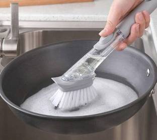 vedvit Kitchen Dish, Bowl Cleaning Decontamination Wok Brush/Scrubber Tool/Washing Spon Plastic Wet and Dry Brush