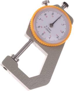 Divinext 0-20 mm 0.1mm Dial Thickness Gauge for Sheet Metal Leather Gem Jewelry Width Diameter Measuring Instrument Mini Pocket Flat Head Dial Thickness Gauge Width Diameter Measurement Tool Ruler Dial Caliper