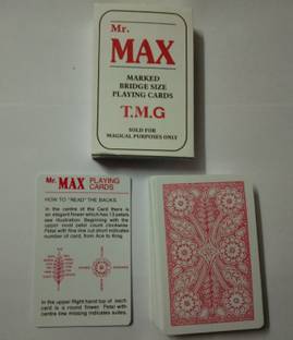 R.s.Magic Tricks Mr.Max SPY Marked Magic Playing Cards Best for Flash (Red) Card Magic