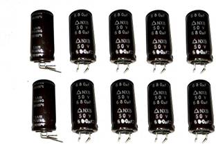 RISARYA 10PCS SET OF 680uF/50V ELECTROLYTIC CAPACITOR Electronic Components Electronic Hobby Kit