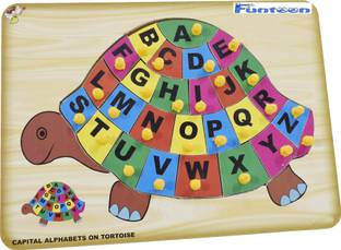 FUNTEEN Capital Alphabets Wooden Puzzle