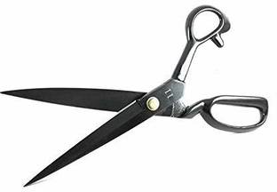 Dhanishka Jupiter A-275" 11-INCHES Tailor Scissor, Cutting Fabrics and Alterations Purposes, Stainless Steel (Black) Scissors