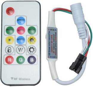 Divinext 14 Keys + Lock + 300 Color Changes RF Wireless Remote LED Driver LED Strip Light Dimmer Switch