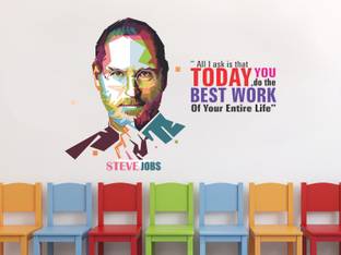 DivineDesigns 46 cm Steve Jobs Sticker Self Adhesive Sticker