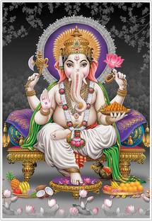 Lord Ganesha Wall Poster | Lord Ganesha HD Poster for room decor Paper Print