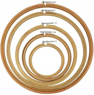 Upyukat Fabric Embroidery Hoop Ring Frame : Set of 5 pcs, sizes: 4",6",8",10" & 12"(Inches) Embroidery Hoop