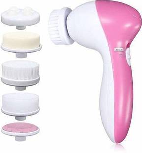 Panth 75 5 in 1 Face Facial Exfoliator Electric Massage Machine Care & Cleansing Cleanser Massager Kit For Smoothing Body Beauty Skin Cleaner facial massager machine for face (Pink) 5-In-1 Smoothing Body Face Beauty Care Facial Massager Massager Massager
