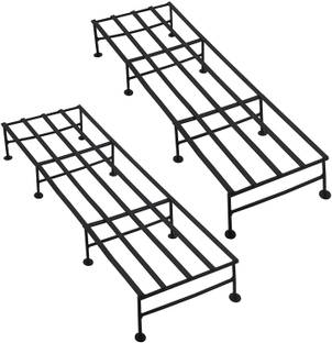 Hs Retail Modern Indoor & Outdoor Iron Planter Stand/Flower Shelf Display Rack Holder Plant Container Set