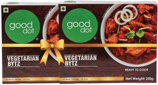 gooddot Vegetarian Bytz (Pack of 2) - Vegan Plant Based Meat - Mock Meat (No Egg, No Meat and No Dairy) 500 g