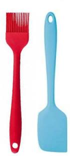 sbaprime Multicolor Premium Quality Silicone Cooking Brush & Spatula Silicone Flat Pastry Brush
