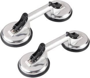 uptodateprouducts Double Claw Vacuum Suction Cup Glass Lifter for Glass Tiles Mirror Granite Lifting Gripper Double Claw (2 Pack) Lever Tool