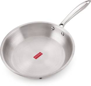 HAZEL Triply Stainless Steel Induction Bottom Fry Pan, 1.5 Litre Fry Pan 22 cm diameter 1.5 L capacity