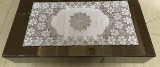 SHRI MAHAVIR IMPEX Silver 80 cm Table Runner