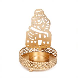 DULI Divine Shadow Sai Baba Tealight Candle Holder Decorative Lord Sai Baba Shadow Candle Light Candle Holder | Diya for Home Décor, Festive Décor & Gifting ,Attract Positivity Brass 1 - Cup Tealight Holder