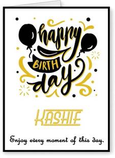 Midas Craft Happy Birthday Kashif ….03 Bithday Message Greeting Card
