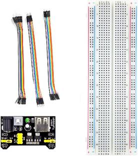 KTC CONS LABS 3.3V / 5V MB102 development board power module + MB-102 830 points prototype bread maker for arduino kit + 30 M-F,M-M,F-F Jumper 20CM Educational Electronic Hobby Kit