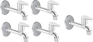 FLO Premium quality stainless steel Jazz Long body Tap - Pack of 5 Bib Tap Faucet