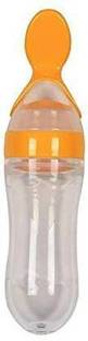 Vadhavan Little Angle- New Born Infant Baby Squeezy Food Grade Silicone Spoon Bottle Feeder with Soft Silicon for Baby Feeding Specially Used for Semi Solid - 90 ml Feeder