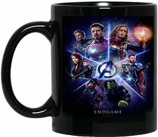 RS CASE "Avengers " Black Coffee All Avenger Super Heros Best Gift For Friend , Kids ,Fans Super Hero Black patch , Ceramic Coffee Mug