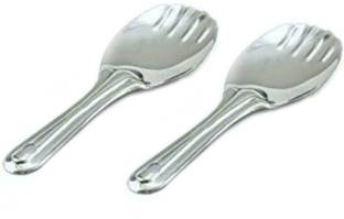 ESS KAY Pack of 2 stainless steel serving spoons consisting of all purpose serving spoons, rice serving spoons Lifting Spatula