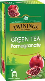 TWININGS Green Tea Pomegranate, Deep Pink Fruit with the Freshness of Green Tea Pomegranate Green Tea Bags Box
