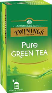 TWININGS Pure Green Tea, Perfectly Balanced & Refreshing Green Tea Bags Box