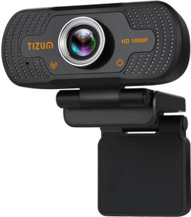 Tizum Full HD 1080p Webcam, Widescreen Viewing Angle, Auto Light Correction, Noise-Reducing Mic, for Skype, FaceTime, Hangouts, Xbox, PC/Mac/Laptop/Tablet/MacBook 2.07 HD  Webcam with Built-In Microphone with Night Vision USB Connectivity