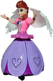 SALEOFF Musical Angel Princess Toy Doll 360° Rotation Feature & 3D LED Lights-561
