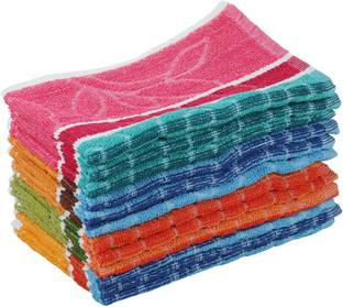 GRGRASP 100% cotton Hand towels,Kitchen Towels soft Napkin Set of 12 Multicolor Cloth Napkins
