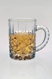 AFAST Funky Design Large Beer Mug With Handel, Transparent- B21 Glass Beer Mug