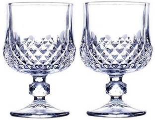 AFAST (Pack of 2) Royal Wine, Cocktail, Champagne Drinking Clear Glass Set- S14 Glass Set Wine Glass