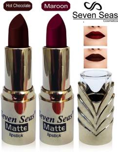 Seven Seas Professional matte lipsticks women comsetics makeup combo set of 2