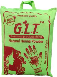 जी.एल.टी. Henna leaves powder Triple Fabric Filter 100% natural (500gm) Natural मेहंदी