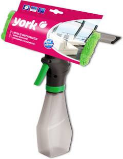 YORK 3 in 1 Spray Type Easy Glass Wiper Window Cleaning Wiper Spray Bottle Sprayer Flat Mop