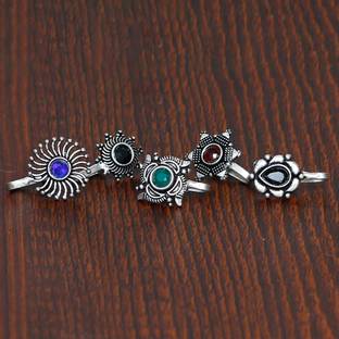 SHUBHAM JEWELLERS Silver Plated Silver Nose Ring