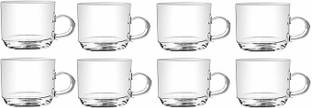 CrazyZone Pack of 6 Glass Roma Glass Tea Cup Set (Set of 6)