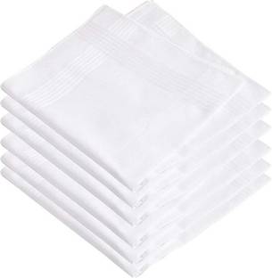 Waimea Cotton 6 Piece Men's Handkerchief Set - White ["White"] Handkerchief