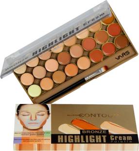 FIRSTZON All round contour highlight bronze cream concealer palette Highlighter