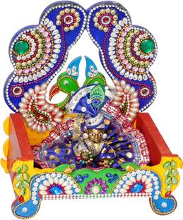 CAPIO ART KRISHNA SIHASAN,Laddu Gopal Singhasan For Home And Office,COMFORTABLE SIHASAN Solid Wood Home Temple
