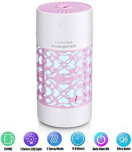 SEASPIRIT Room Magic Cup Cool Mist Humidifiers Essential Oil Diffuser Aroma Air Humidifier with Led Night Light Colorful Change for Car, Office, Babies, humidifiers for home, air humidifier (Pink) Humidifier