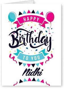 Midas Craft Happy Birthday Nidhi ….04 Bithday Message Greeting Card