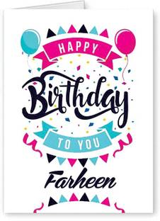 Midas Craft Happy Birthday Farheen ….04 Bithday Message Greeting Card