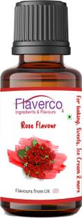 flaverco Rose Flavour for Baking, Sweets, Ice Cream, Syrups & more... Rose Liquid Food Essence