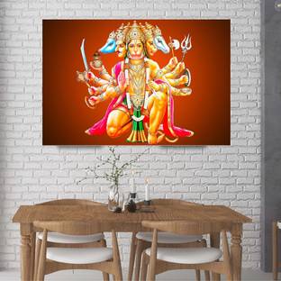 surmul Panchmukhi Hanuman Acrylic Wall Sticker Vastu Rectification of Home, Office and Factory