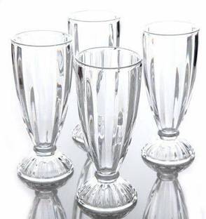 GVJ TRADERS (Pack of 6) (Pack of 6) Milkshake , Falooda Glass , Icecream Glass ,Juice Glass ,Water Glass ,Wine Glass ,Beer glass Glass Set (350 ml, Glass) Glass Set Water/Juice Glass