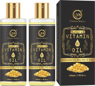 Nuerma Science Natural Vitamin E Oil (Antioxidant for Skin, Hair & Body) (Pack of 2, 100 ML Each) Hair Oil