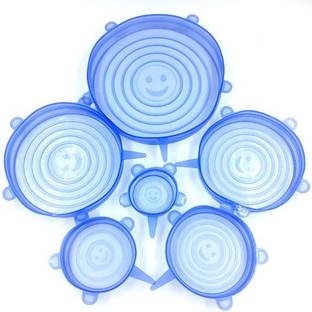 Drunna Silicone Lid Set, Silicon Lids for Containers, Silicon Stretchable Lids, Silicone Lids and Cover -6 Pc 2.6 inch, 3.7 inch, 4.5 inch, 5.7 inch, 6.5 inch, 8.3 inch Lid Set, Pack of 6