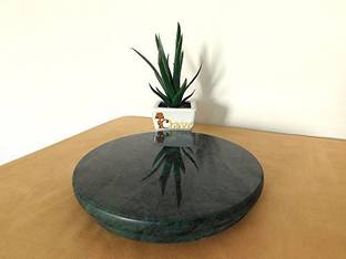 Parijata Marble Round Roti Maker with Anti-skid bottom (Green, 9 Inches) Marble Chakla Roti Maker Board