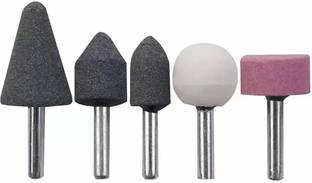 Tanya 5 Piece Mounted Stone Set 1/4" Shank (6mm) for Grinding metal, hard plastics using die grinders or drills Rotary Tool